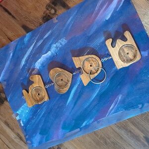 Handcrafted Hippie "LOVE" Rustic Pine Vertical Wall Art.